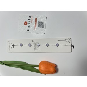 5 Yonca Silver-Mor Bileklik