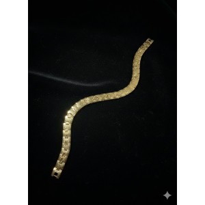 41001 Bileklik Çelik - Altın kaplama 24k