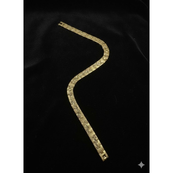 41002 Bileklik Çelik - Altın kaplama 24k