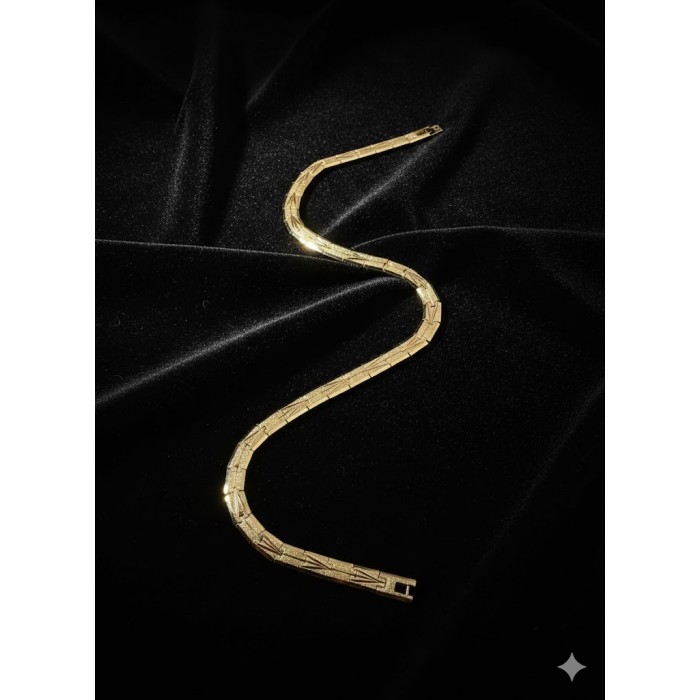 41003 Bileklik Çelik - Altın kaplama 24k