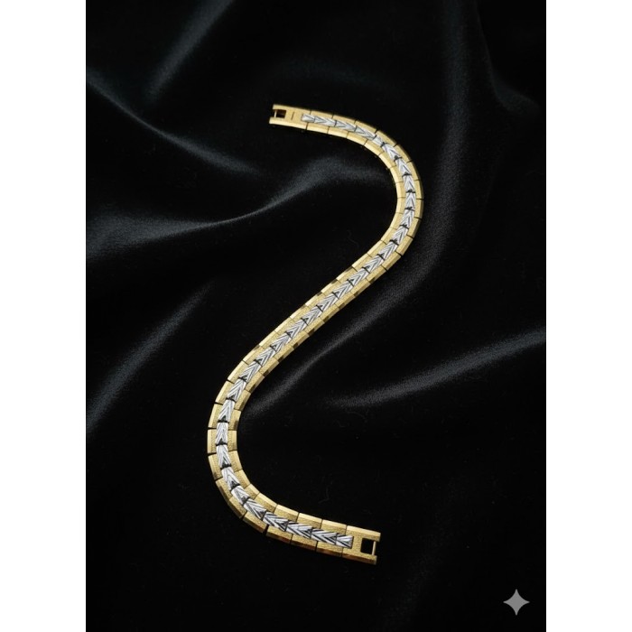 41004 Bileklik Çelik - Altın kaplama 24k