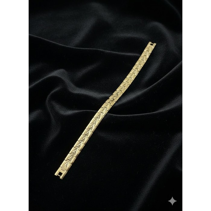 41005 Bileklik Çelik - Altın kaplama 24k