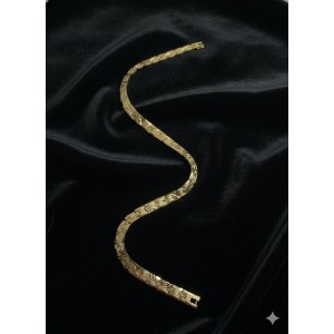 41006 Bileklik Çelik - Altın kaplama 24k