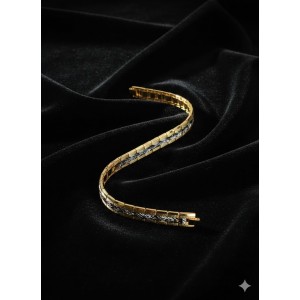 41007 Bileklik Çelik - Altın kaplama 24k