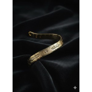 41008 Bileklik Çelik - Altın kaplama 24k