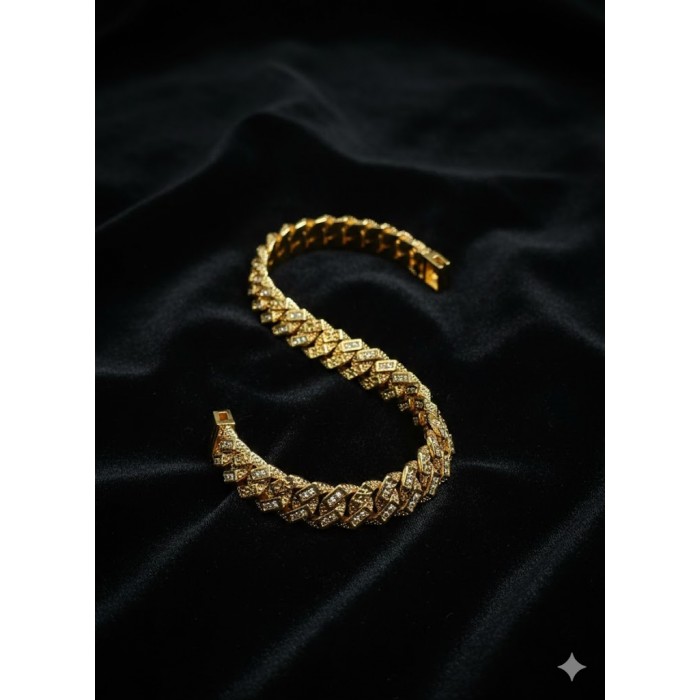 41015 Bileklik Çelik - Altın kaplama 24k