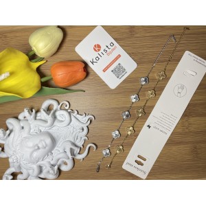5 Yonca Gold-Silver Bileklik