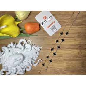 5 Yonca Siyah Bileklik