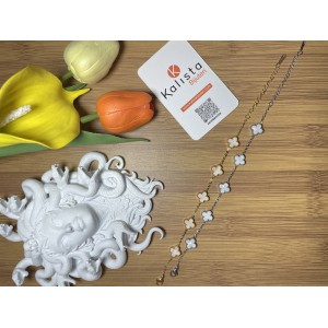 5 Yonca Beyaz Bileklik