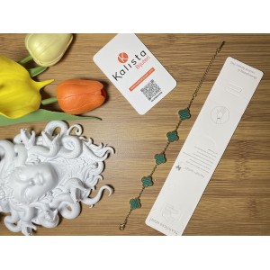 5 Yonca Gold-Yeşil Bileklik